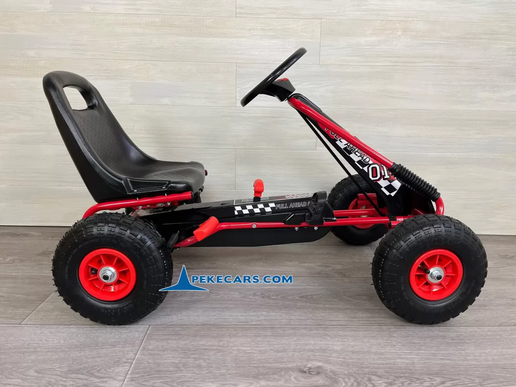 Kart de pedales A15 Rojo y Negro lateral