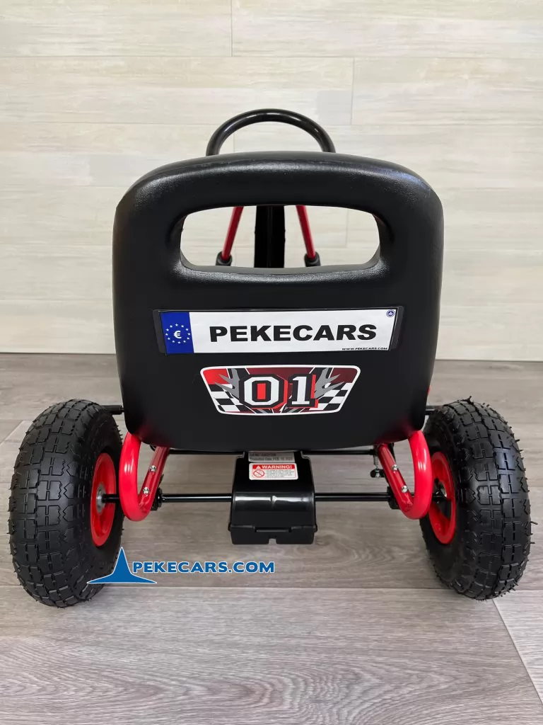 Kart de pedales A15 Rojo y Negro trasera