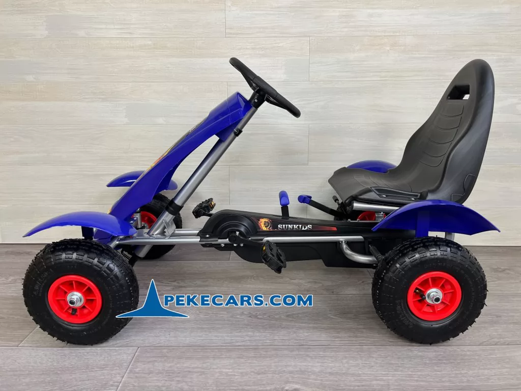 Kart a pedales Pekecars F618 Azul lateral