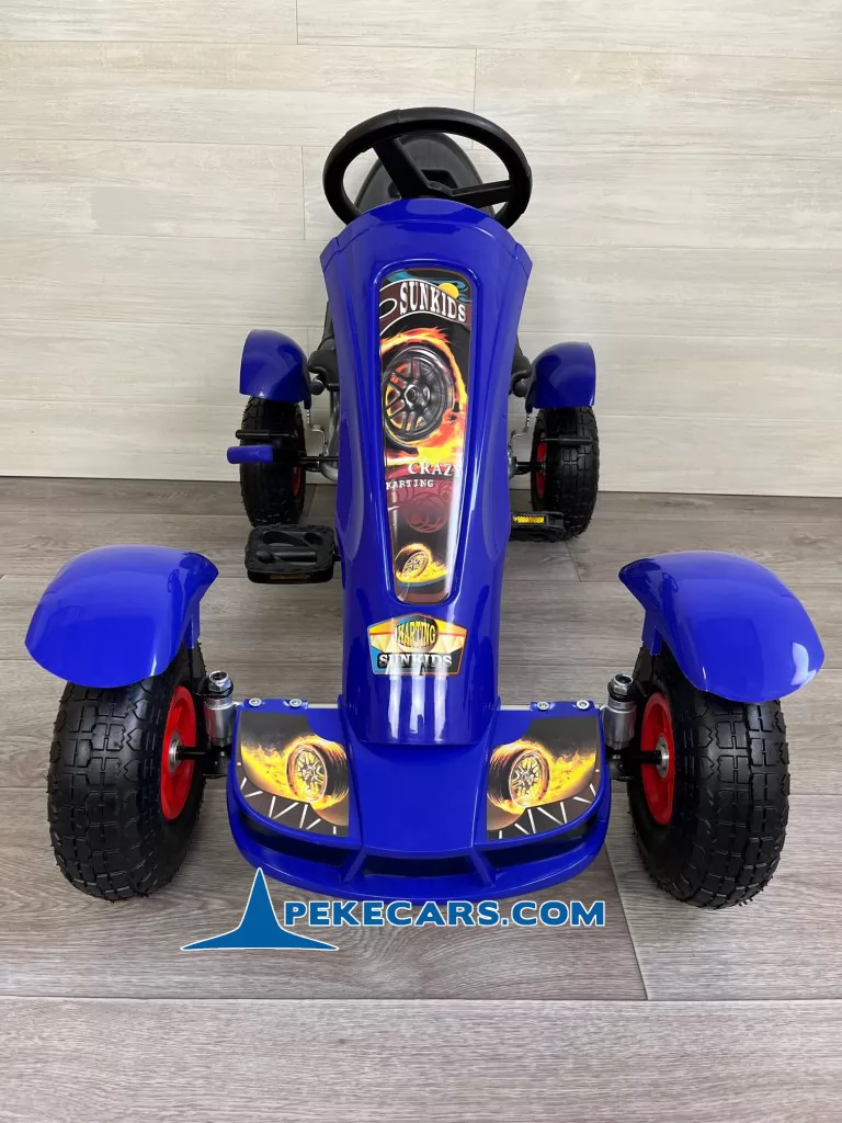 Kart a pedales Pekecars F618 Azul frontal