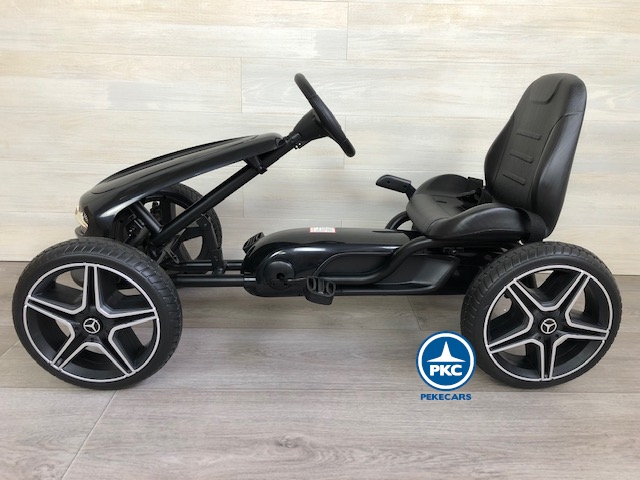 Kart a pedales Mercedes Negro lateral