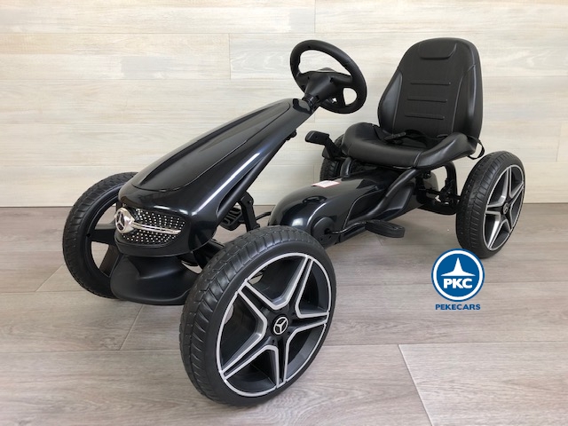 Kart a pedales Mercedes Negro perspectiva