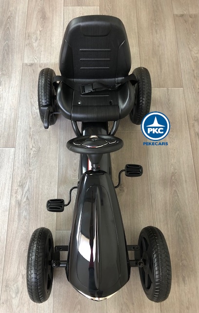 Kart a pedales Mercedes Negro vista aérea