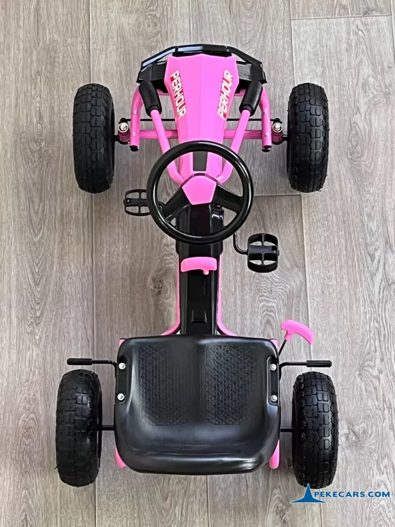 Kart a pedales PERHOUR Rosa desde arriba