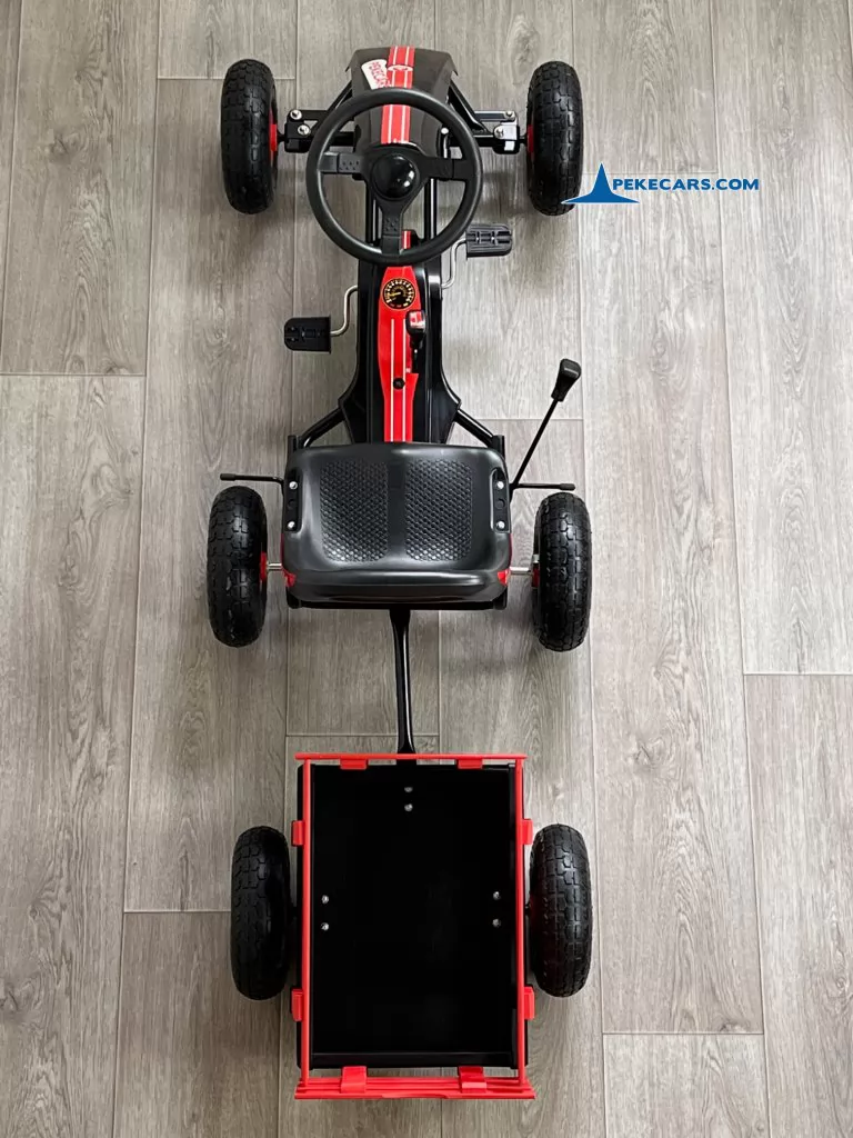 Kart de pedales GC001 negro con remolque