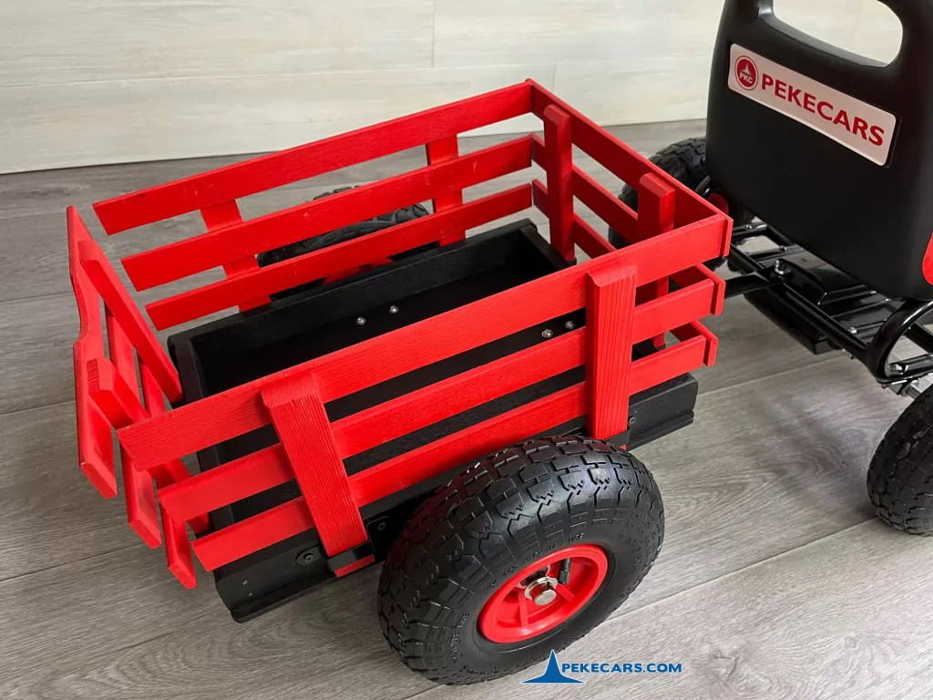 Kart de pedales GC001 negro con remolque
