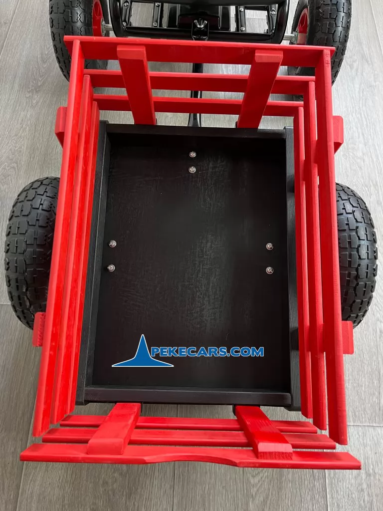 Kart de pedales GC001 negro con remolque