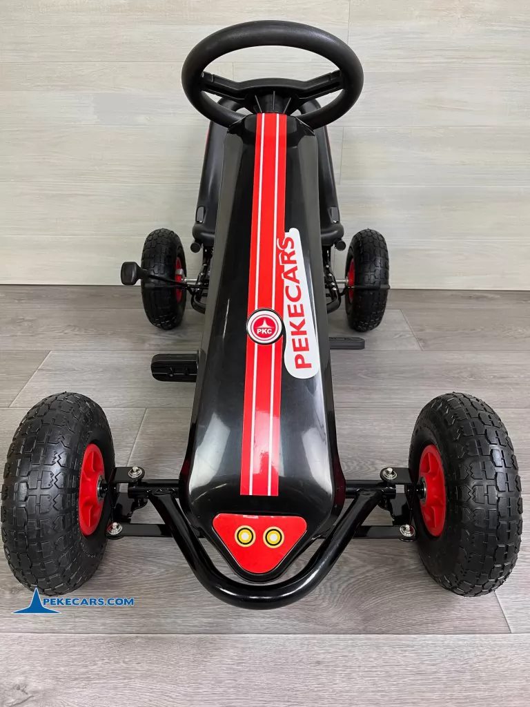 Kart de pedales GC001 negro con remolque
