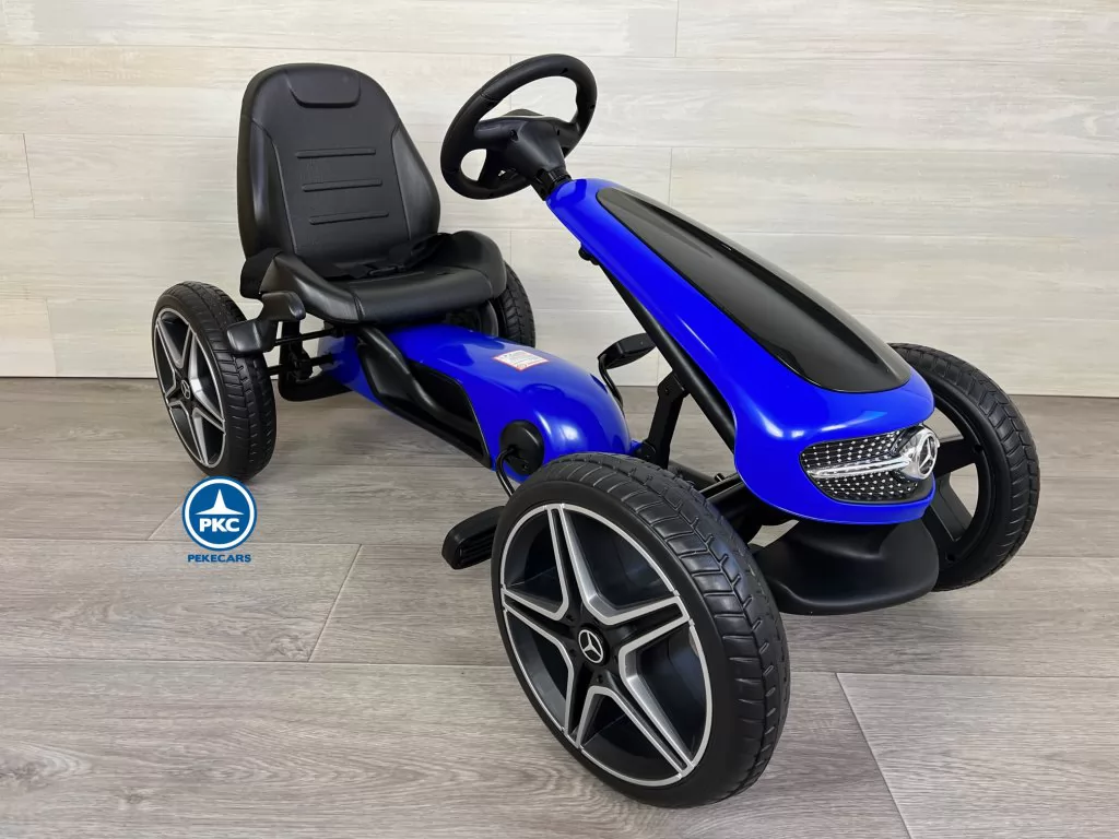 Kart a pedales Mercedes Azul para niños