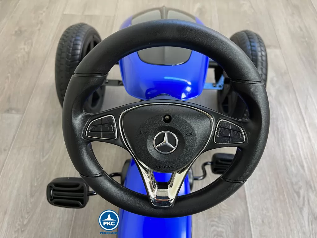 Kart a pedales Mercedes Azul volante