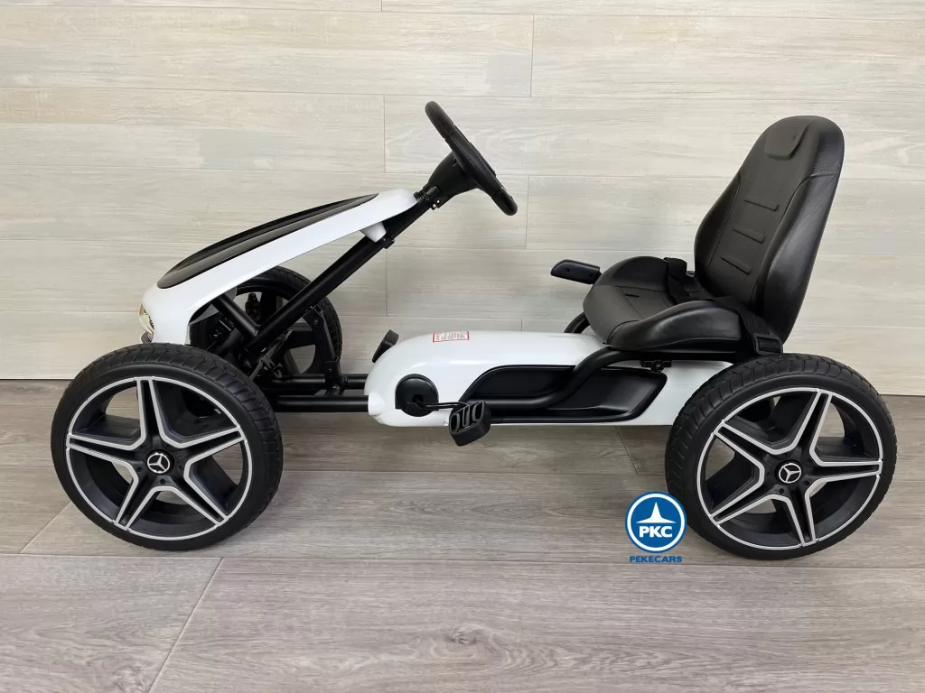 Kart a pedales Mercedes Blanco lateral
