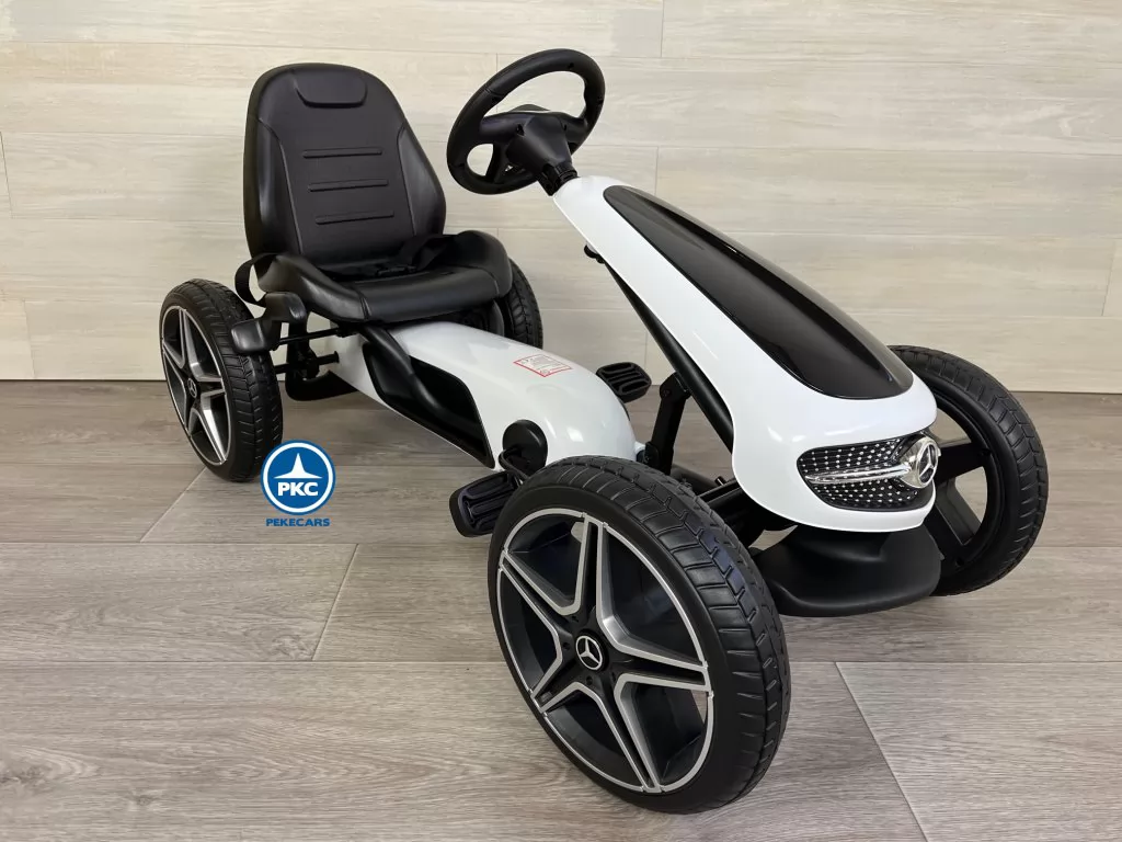 Kart a pedales Mercedes Blanco para niños