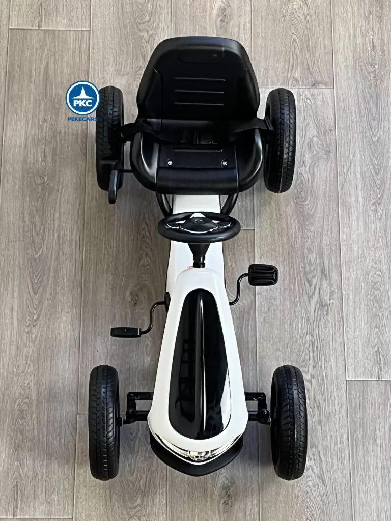 Kart a pedales Mercedes Blanco vista aérea