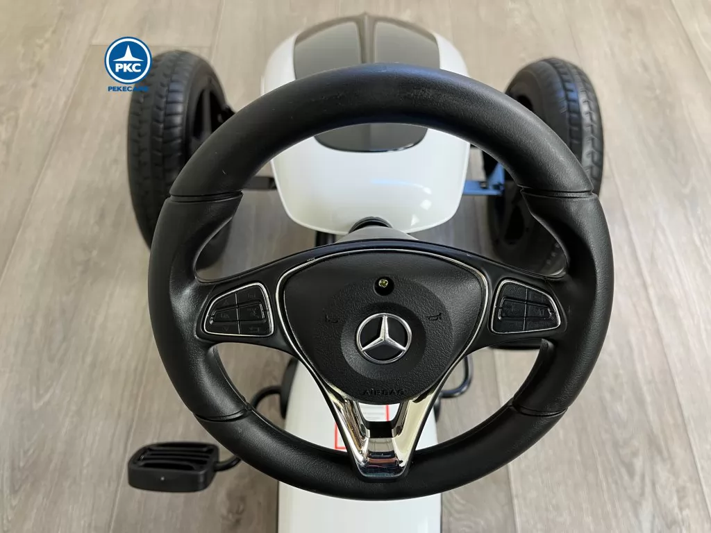 Kart a pedales Mercedes Blanco volante