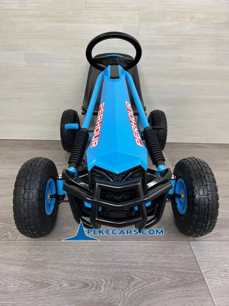 Kart a pedales PERHOUR Azul frontal