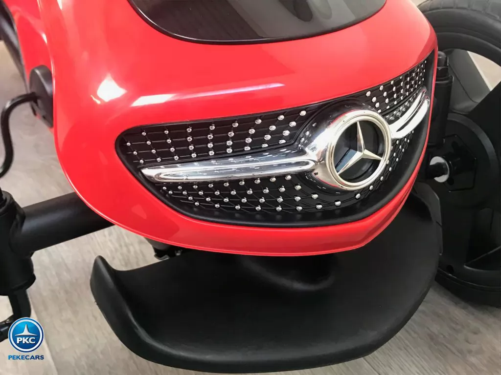 Kart a pedales Mercedes Rojo vista morro