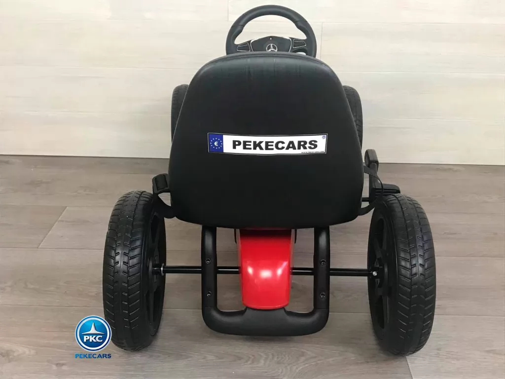 Kart a pedales Mercedes Rojo vista trasera