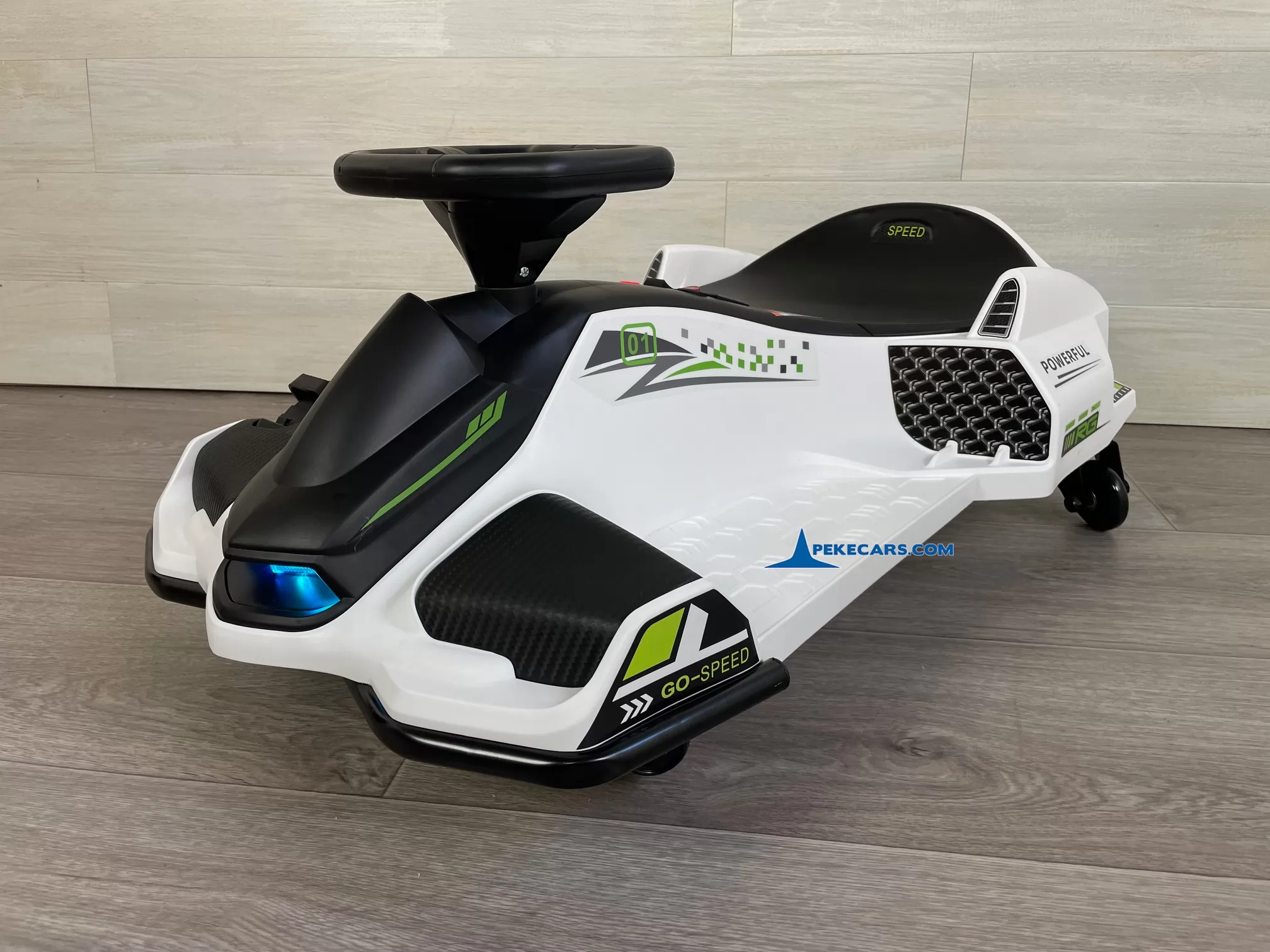 Drift Kart de derrapes GO-SPEED 24V Blanco vista derecha