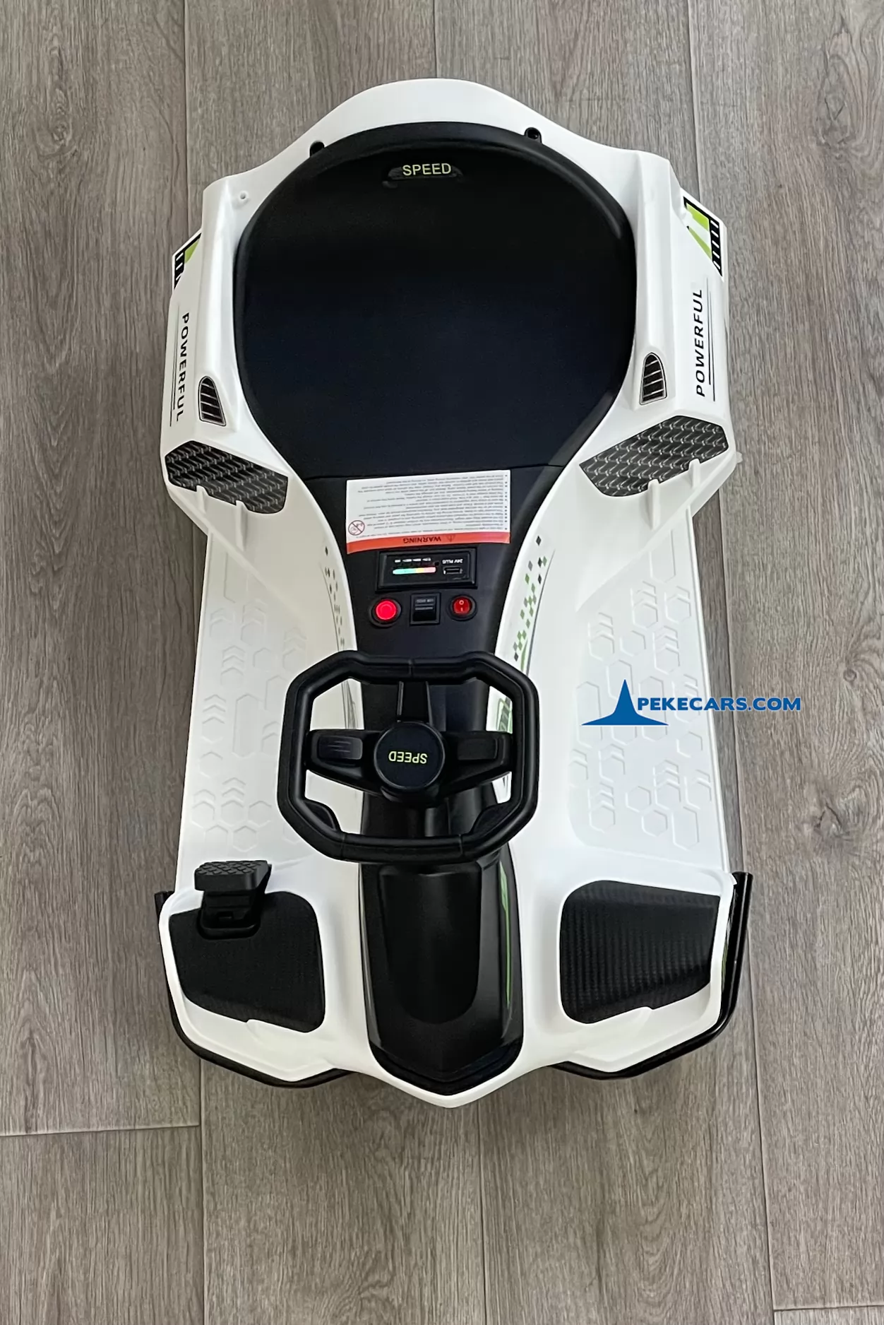 Drift Kart de derrapes GO-SPEED 24V Blanco vista arriba