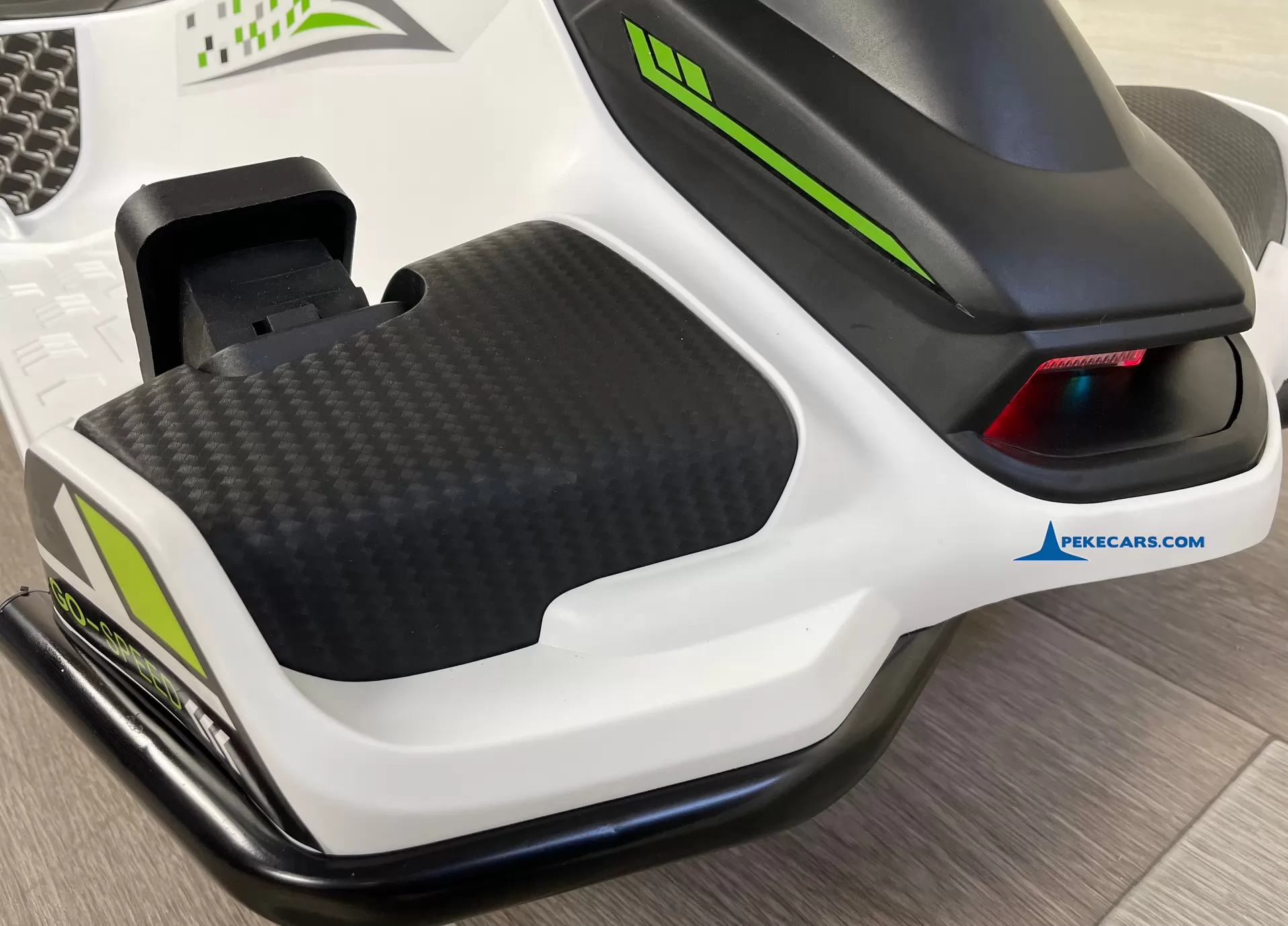 Drift Kart de derrapes GO-SPEED 24V Blanco detalle frontal