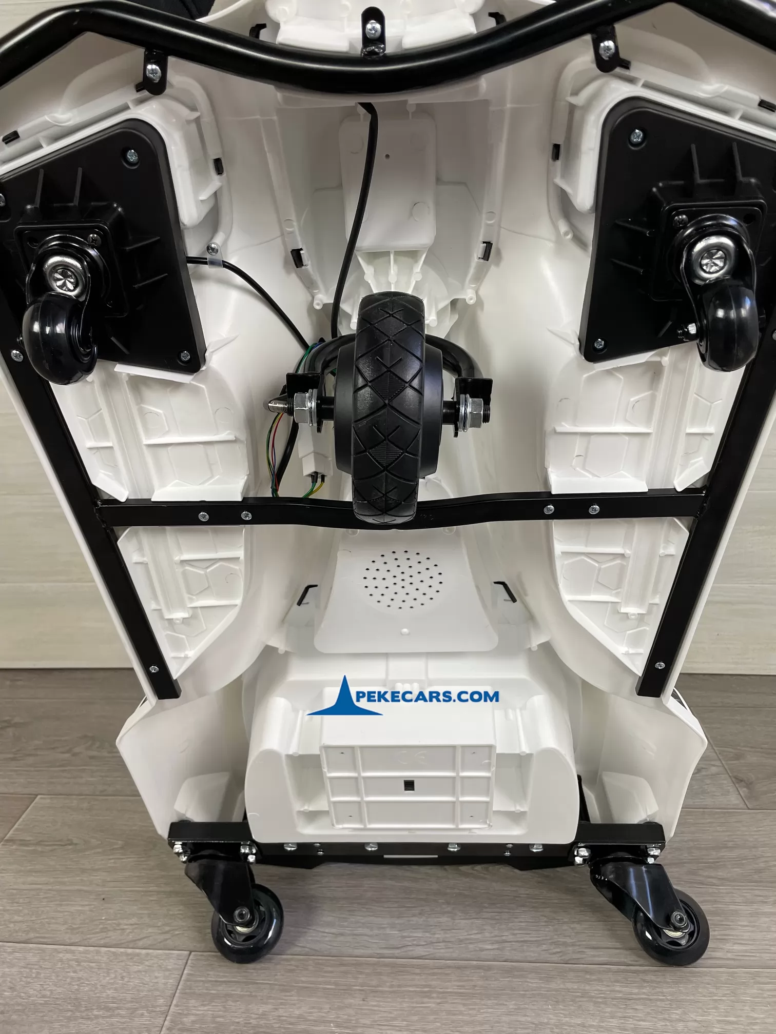 Drift Kart de derrapes GO-SPEED 24V Blanco vista abajo