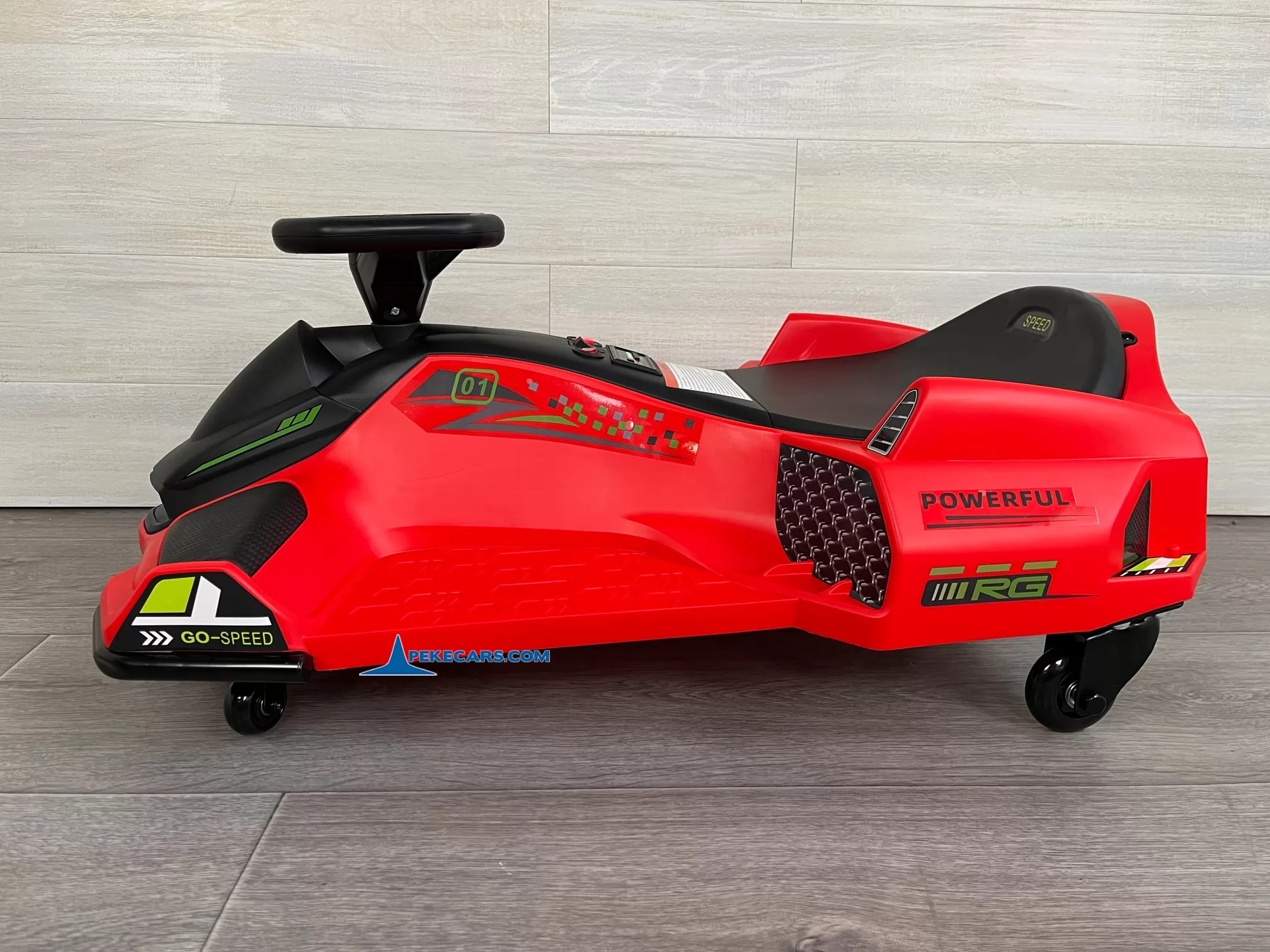 Drift Kart de derrapes GO-SPEED 24V rojo lado