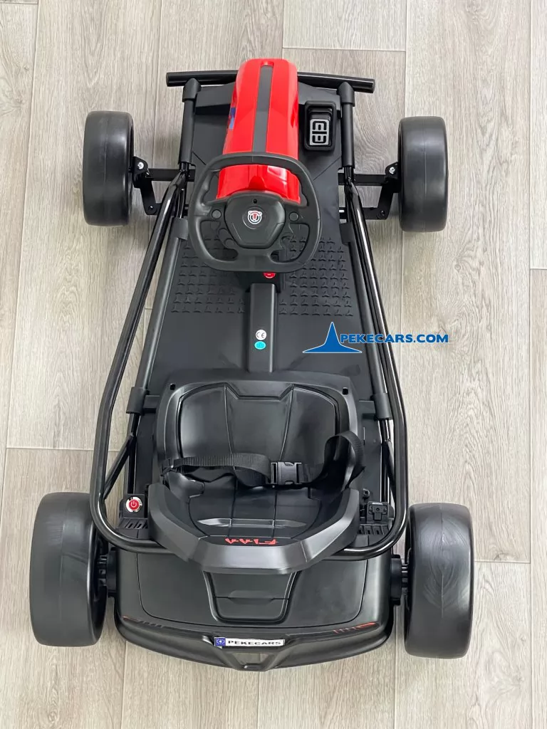 Kart electrico FX-I rojo vista arriba detalle