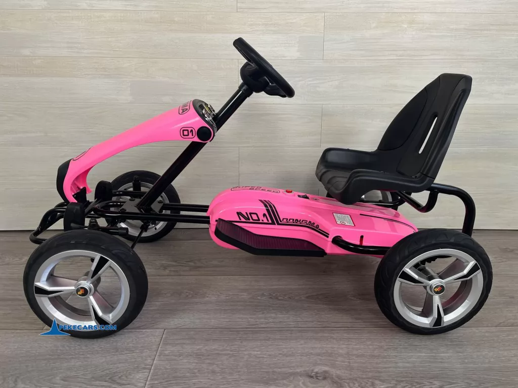 Kart electrico dongma rosa lateral