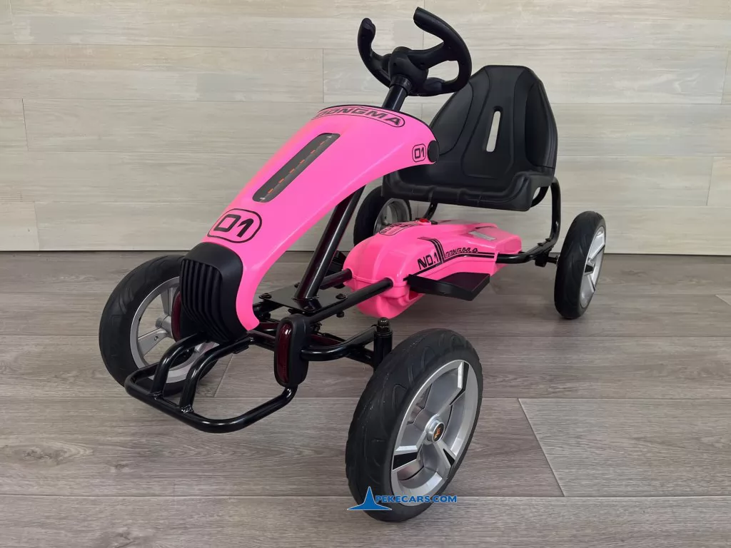 Kart electrico dongma rosa vista frente