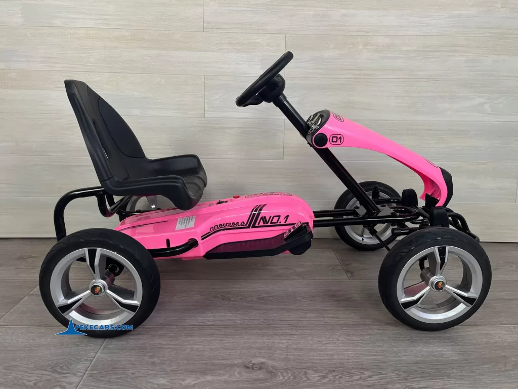 Kart electrico dongma rosa lateral izquierdo