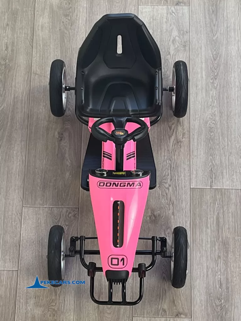 Kart electrico dongma rosa vista arriba