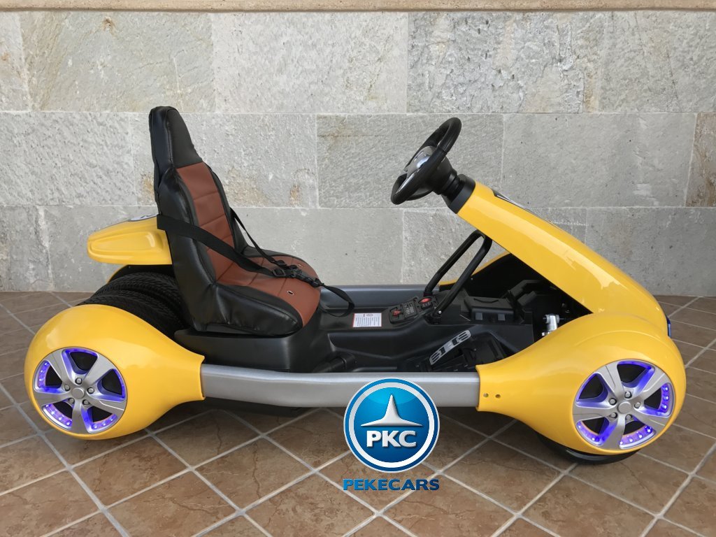Kart eléctrico para niños FC-8818 Amarillo lateral