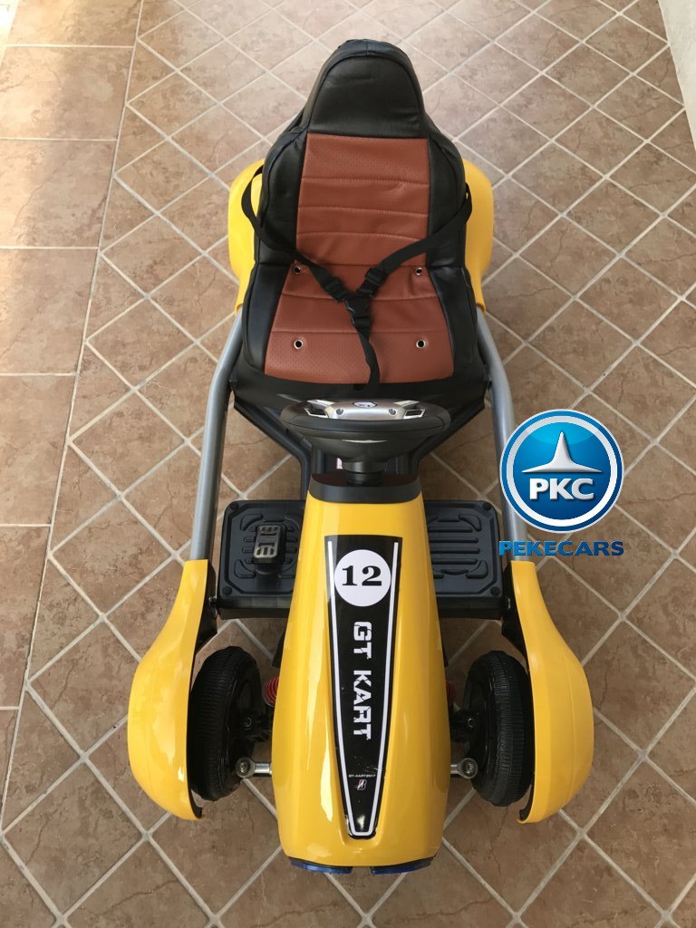 Kart eléctrico para niños FC-8818 Amarillo de frente