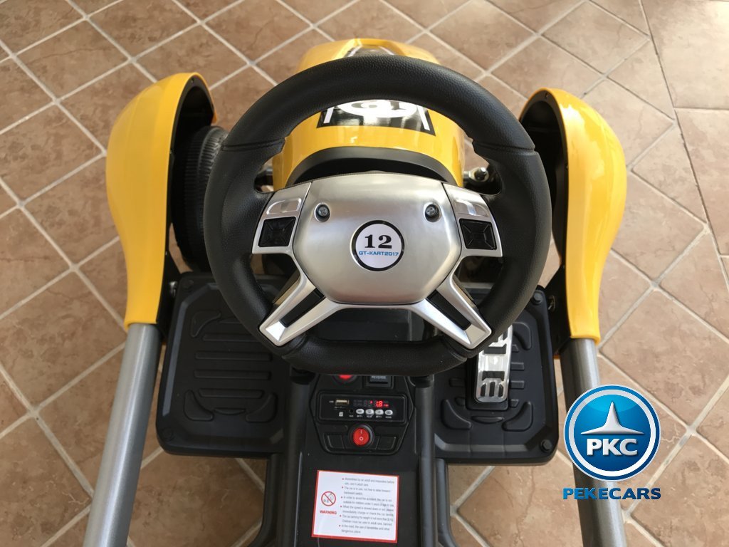 Kart eléctrico infantil FC-8818 Amarillo volante