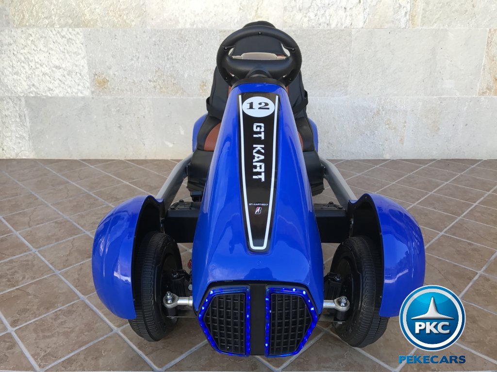 Kart eléctrico infantil FC-8818 Azul vista frontal