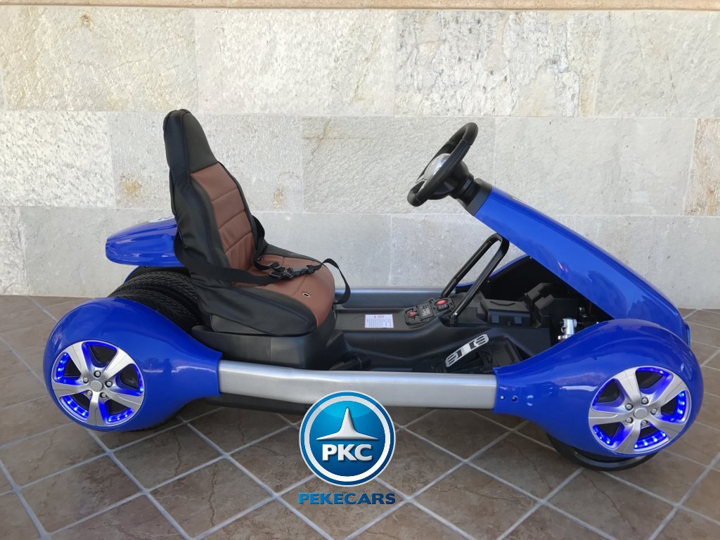 Kart eléctrico infantil FC-8818 Azul lateral