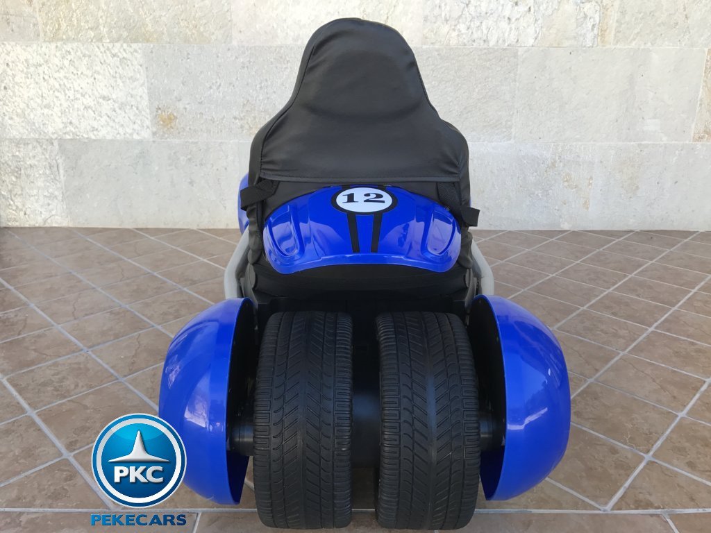 Kart eléctrico para niños FC-8818 Azul vista trasera
