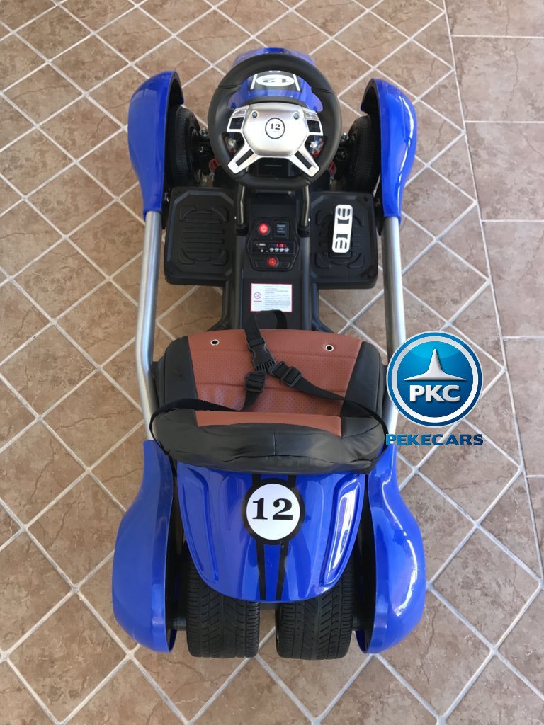 Kart eléctrico para niños FC-8818 Azul desde arriba