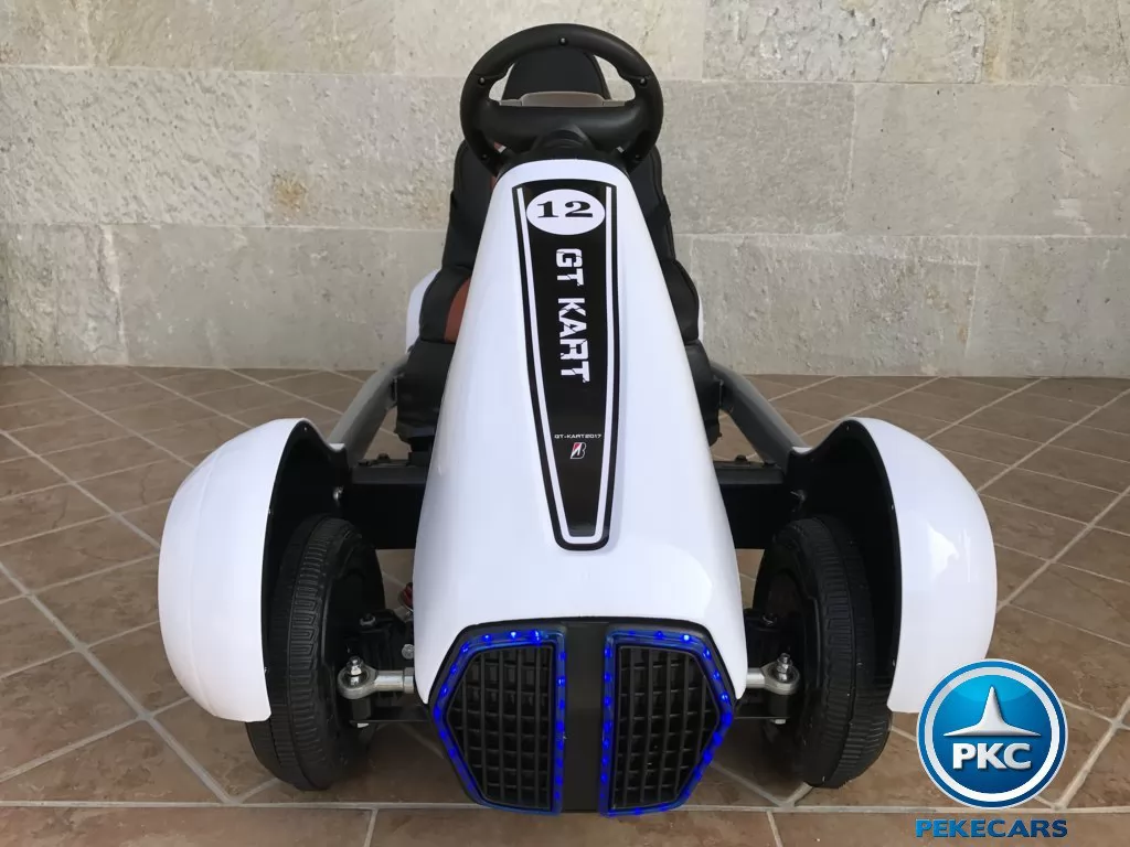 Kart eléctrico infantil FC-8818 Blanco vista frontal