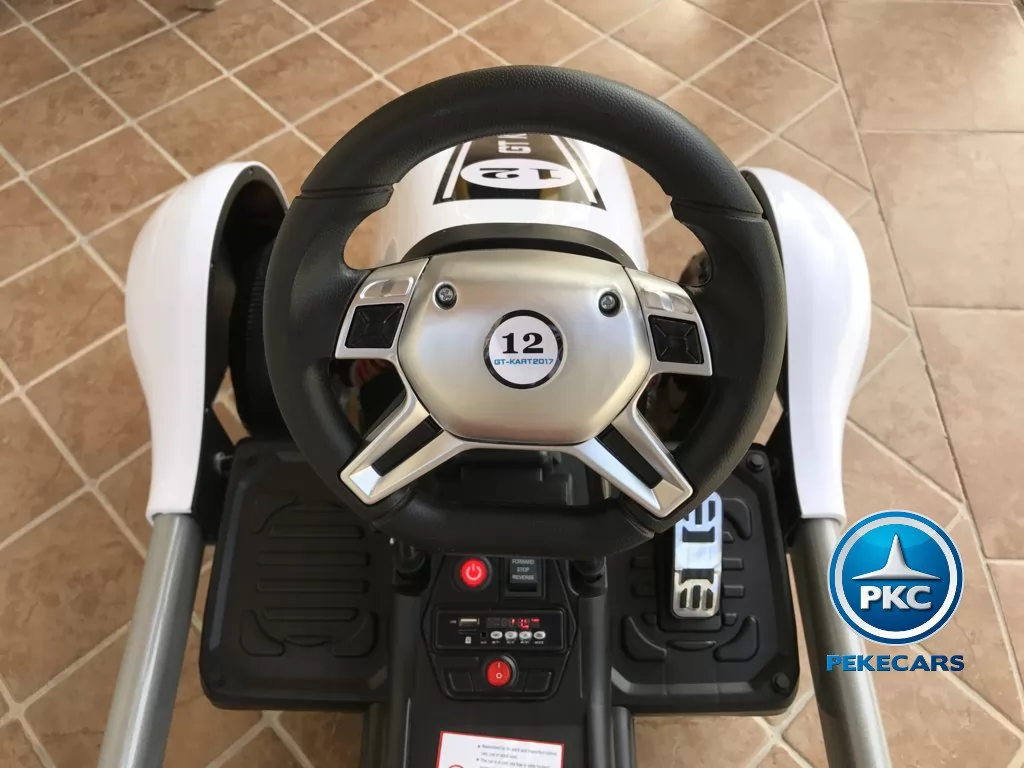 Kart eléctrico infantil FC-8818 Blanco volante