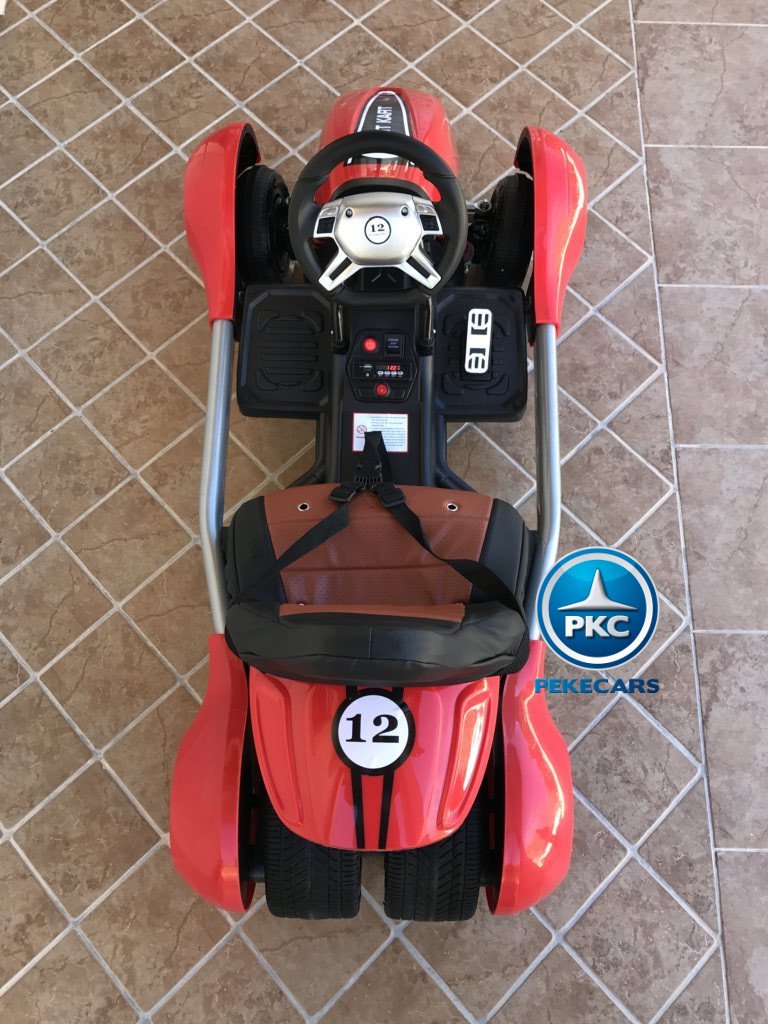 Kart eléctrico para niños FC-8818 Rojo visto desde arriba