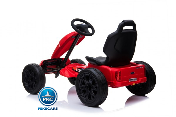 Kart electrico ford ranger rojo vista trasera