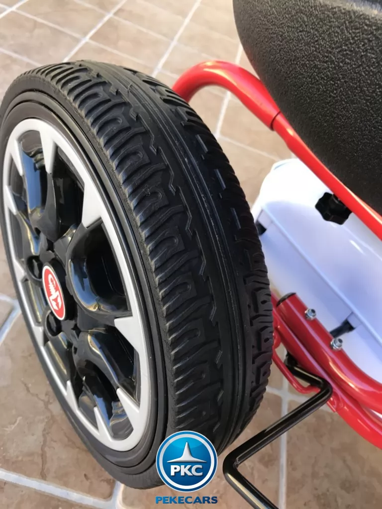Kart a pedales Fiat Abarth Blanco ruedas de caucho