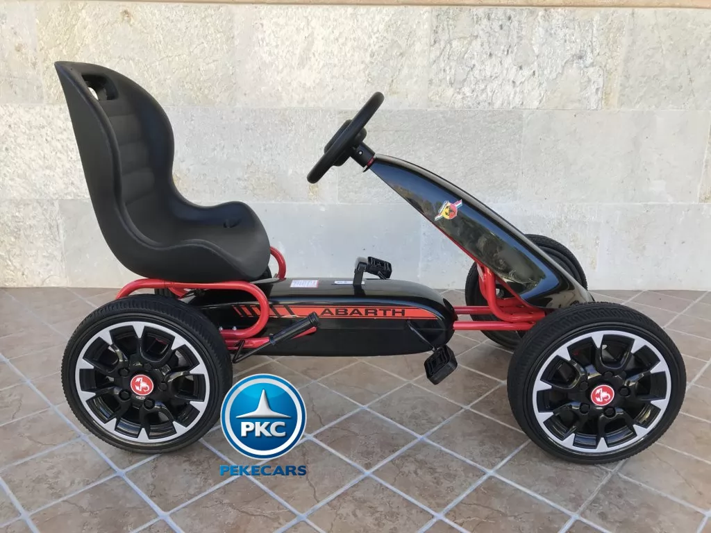 Kart a pedales Fiat Abarth Negro lateral