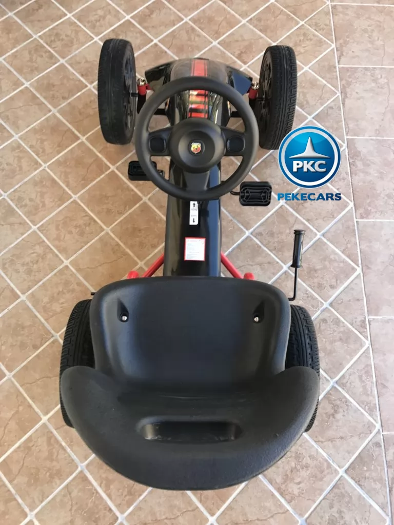 Kart a pedales Fiat Abarth Negro desde arriba