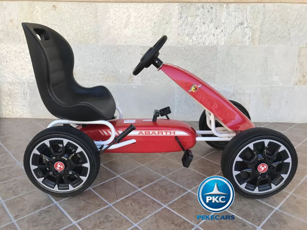 Kart a pedales Fiat Abarth Rojo lateral