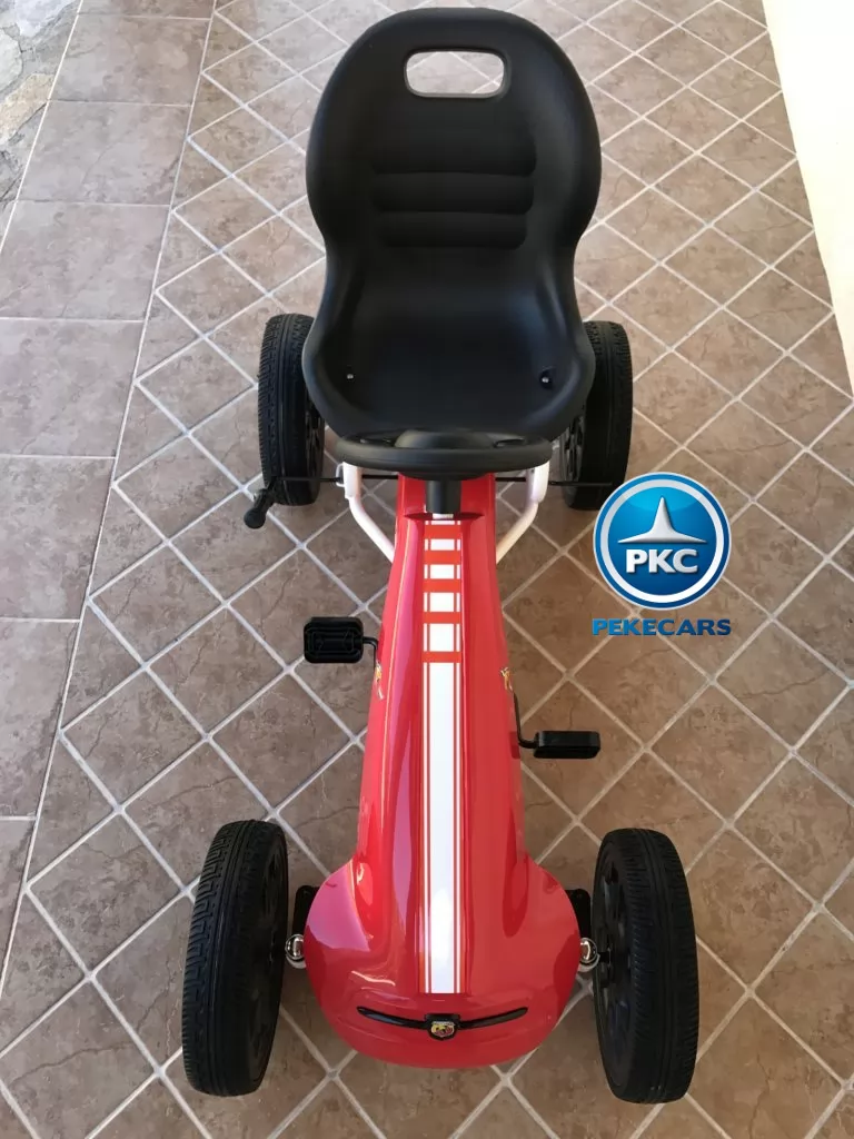 Kart a pedales Fiat Abarth Rojo de frente