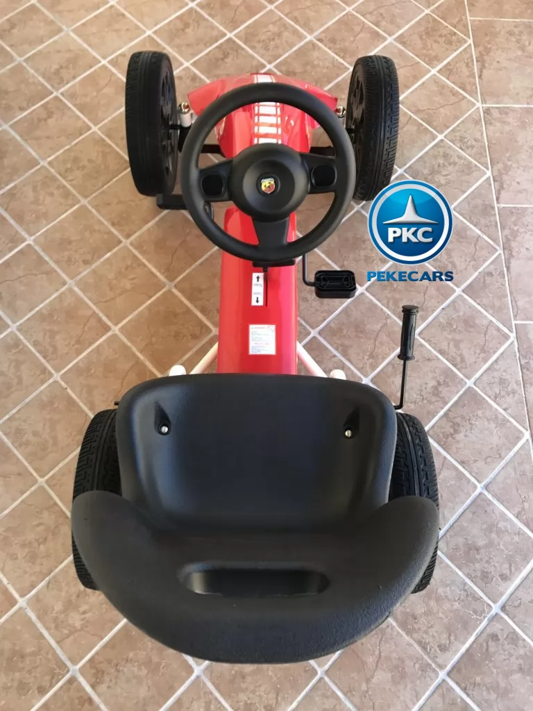 Kart a pedales Fiat Abarth Rojo desde arriba