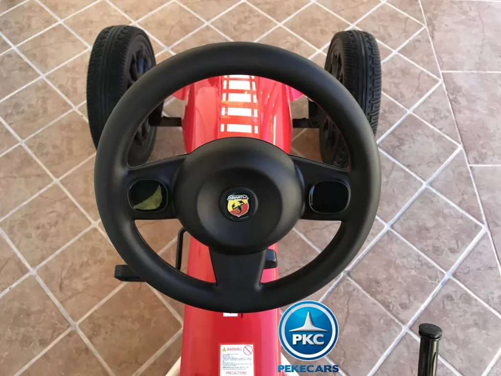 Kart a pedales Fiat Abarth Rojo volante