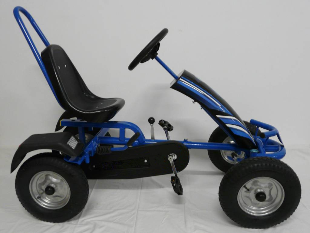 Kart a pedales sport azul Pekecars lateral